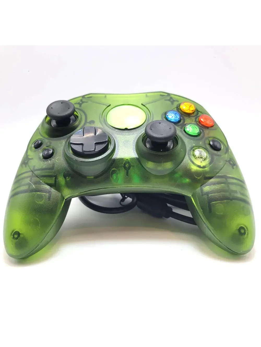 Xbox Clear Green Wired S-Type Analog Controller for Original Xbox Console